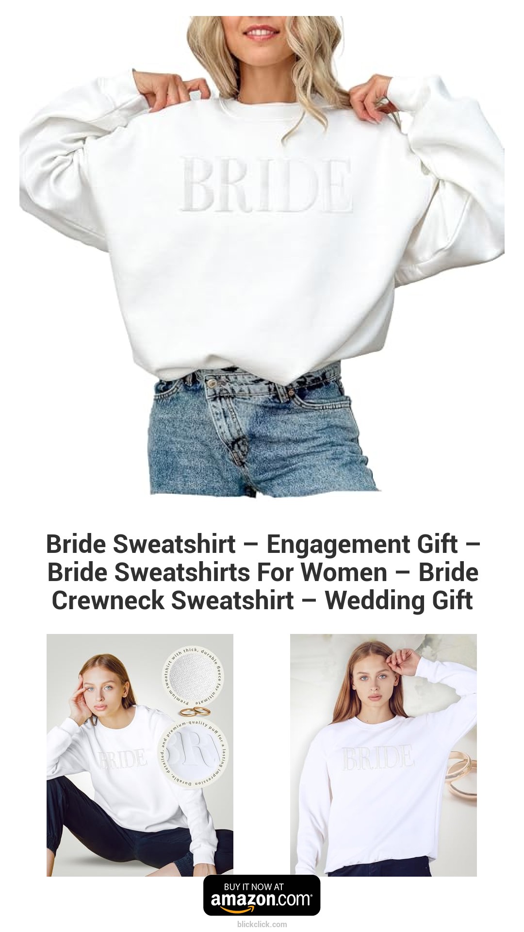 Bride Sweatshirt – Engagement Gift – Bride Sweatshirts For Women – Bride Crewneck Sweatshirt – Wedding Gift