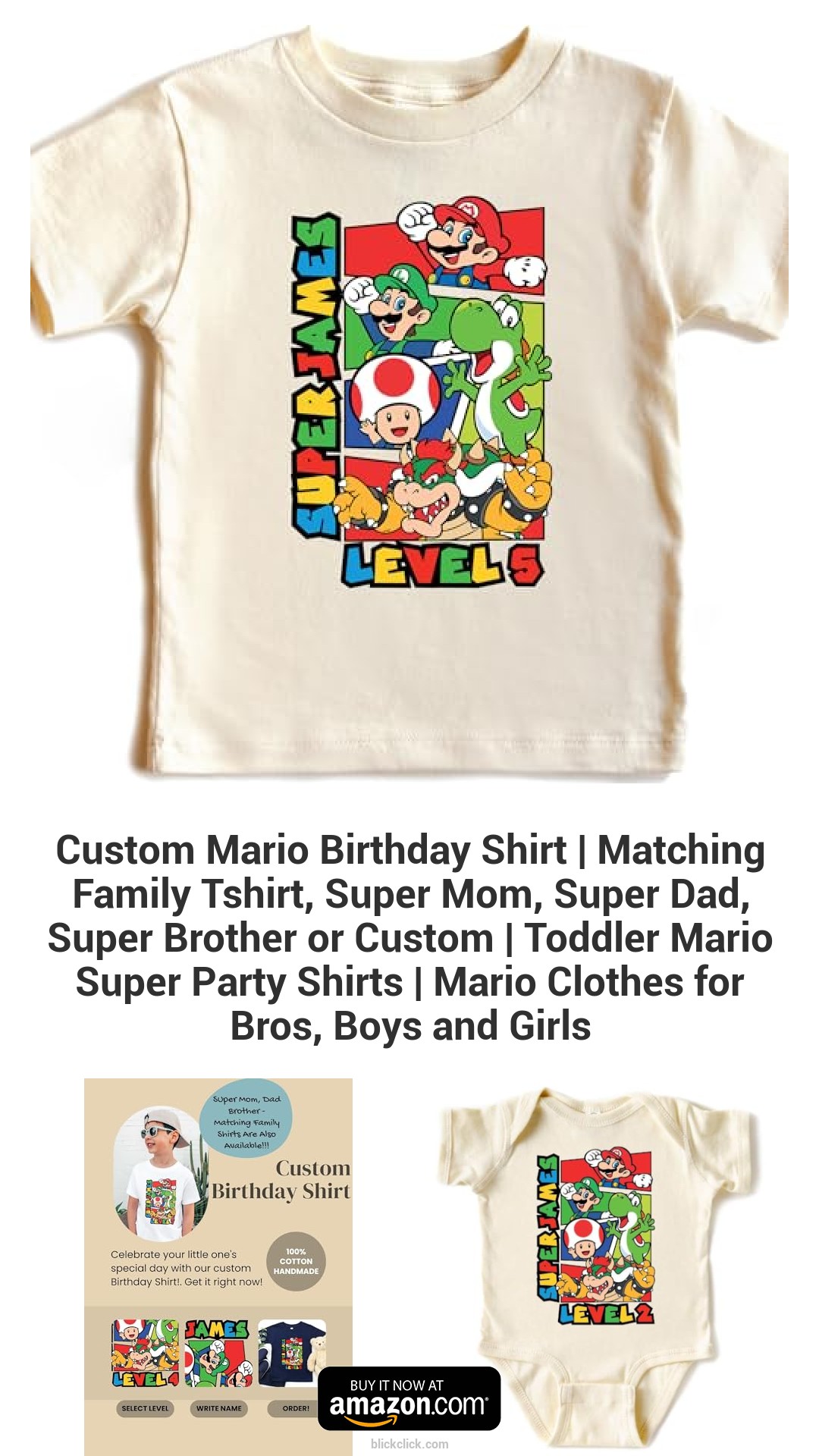 Custom Mario Birthday Shirt | Matching Family Tshirt, Super Mom, Super Dad, Super Brother or Custom | Toddler Mario Super Party Shirts | Mario Clothes for Bros, Boys and Girls