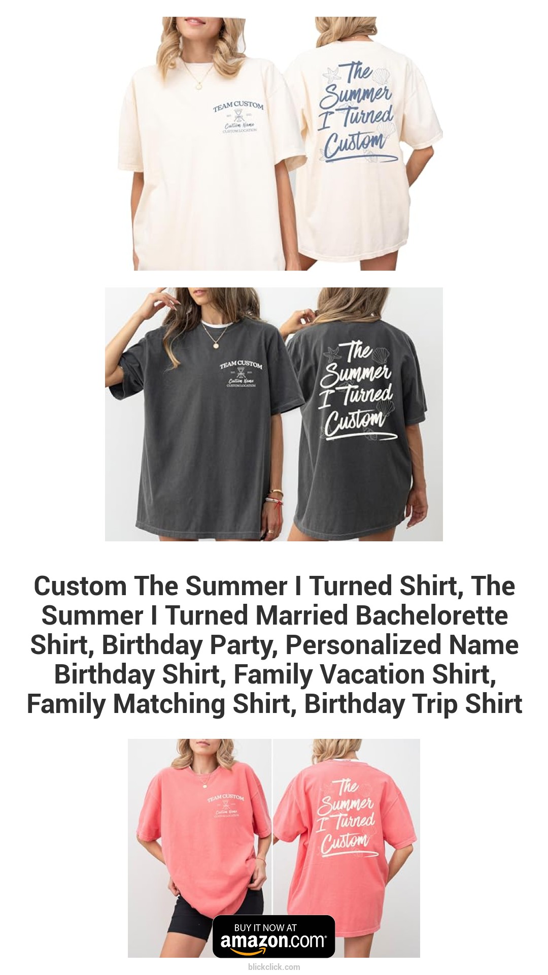 Custom The Summer I Turned Shirt, The Summer I Turned Married Bachelorette Shirt, Birthday Party, Personalized Name Birthday Shirt, Family Vacation Shirt, Family Matching Shirt, Birthday Trip Shirt