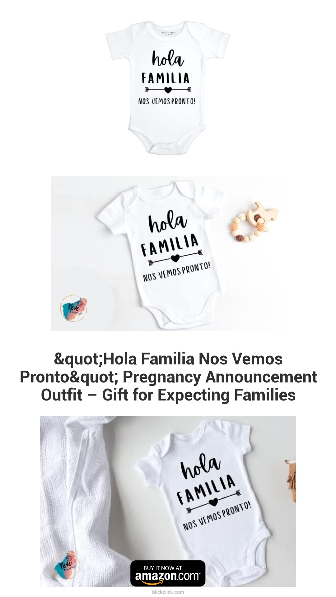 "Hola Familia Nos Vemos Pronto" Pregnancy Announcement Outfit – Gift for Expecting Families