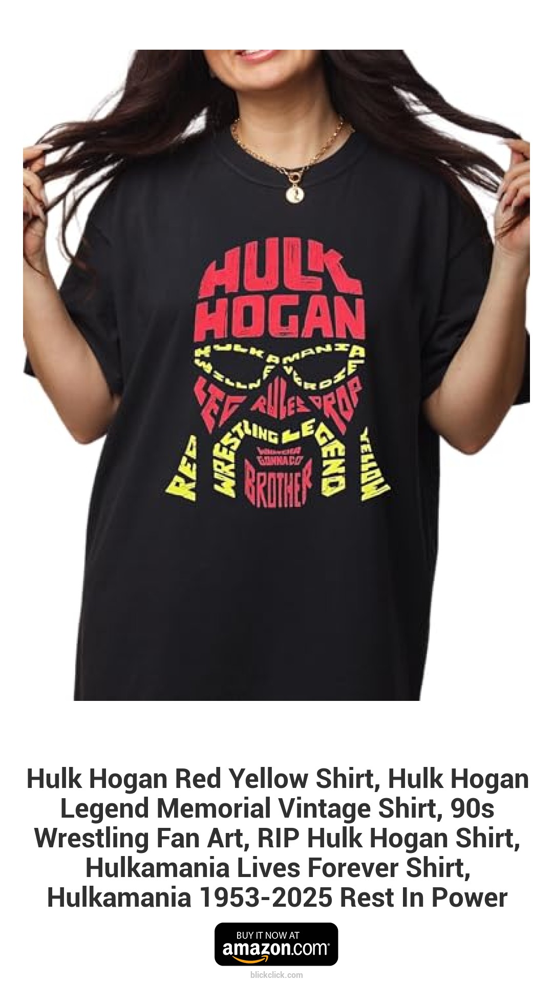 Hulk Hogan Red Yellow Shirt, Hulk Hogan Legend Memorial Vintage Shirt, 90s Wrestling Fan Art, RIP Hulk Hogan Shirt, Hulkamania Lives Forever Shirt, Hulkamania 1953-2025 Rest In Power