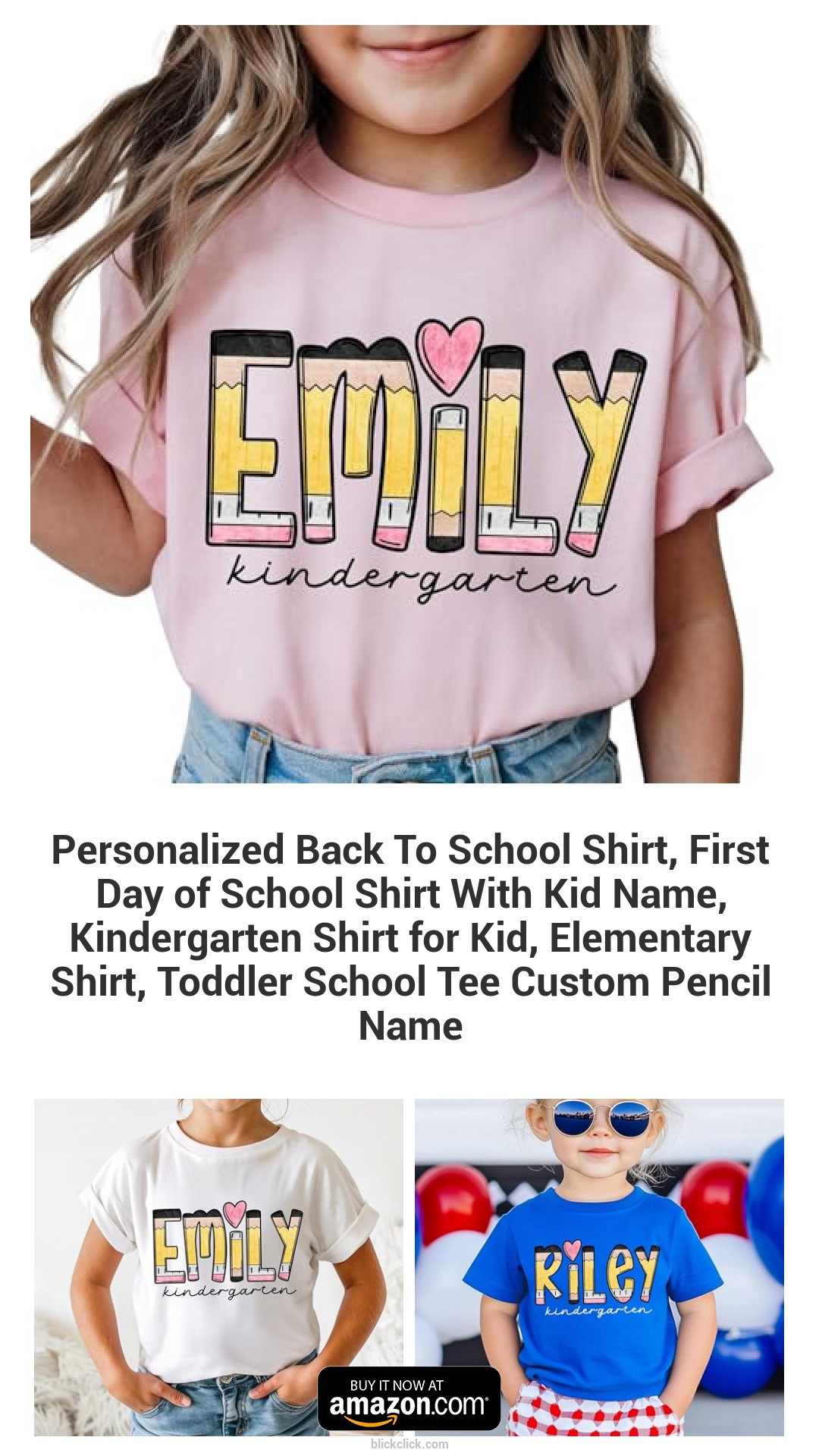 Personalized Back To School Shirt, First Day of School Shirt With Kid Name, Kindergarten Shirt for Kid, Elementary Shirt, Toddler School Tee Custom Pencil Name