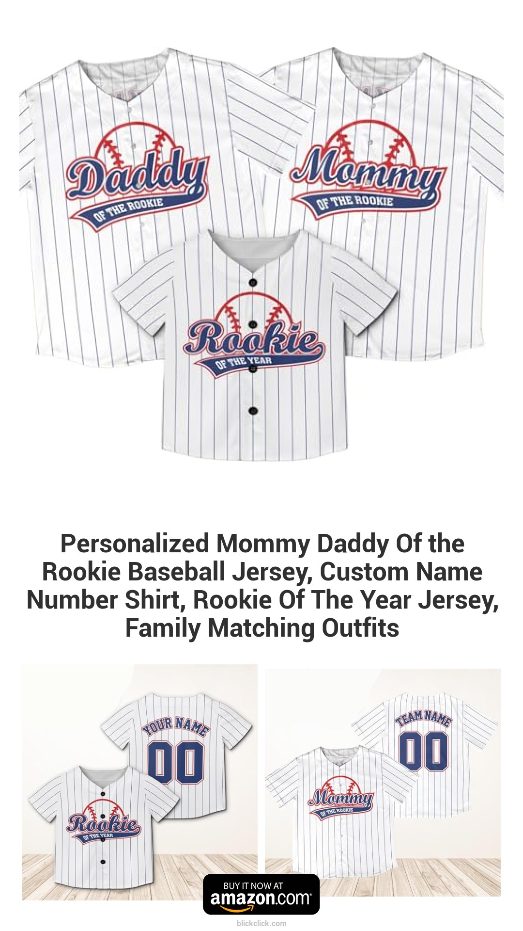 Personalized Mommy Daddy Of the Rookie Baseball Jersey, Custom Name Number Shirt, Rookie Of The Year Jersey, Family Matching Outfits