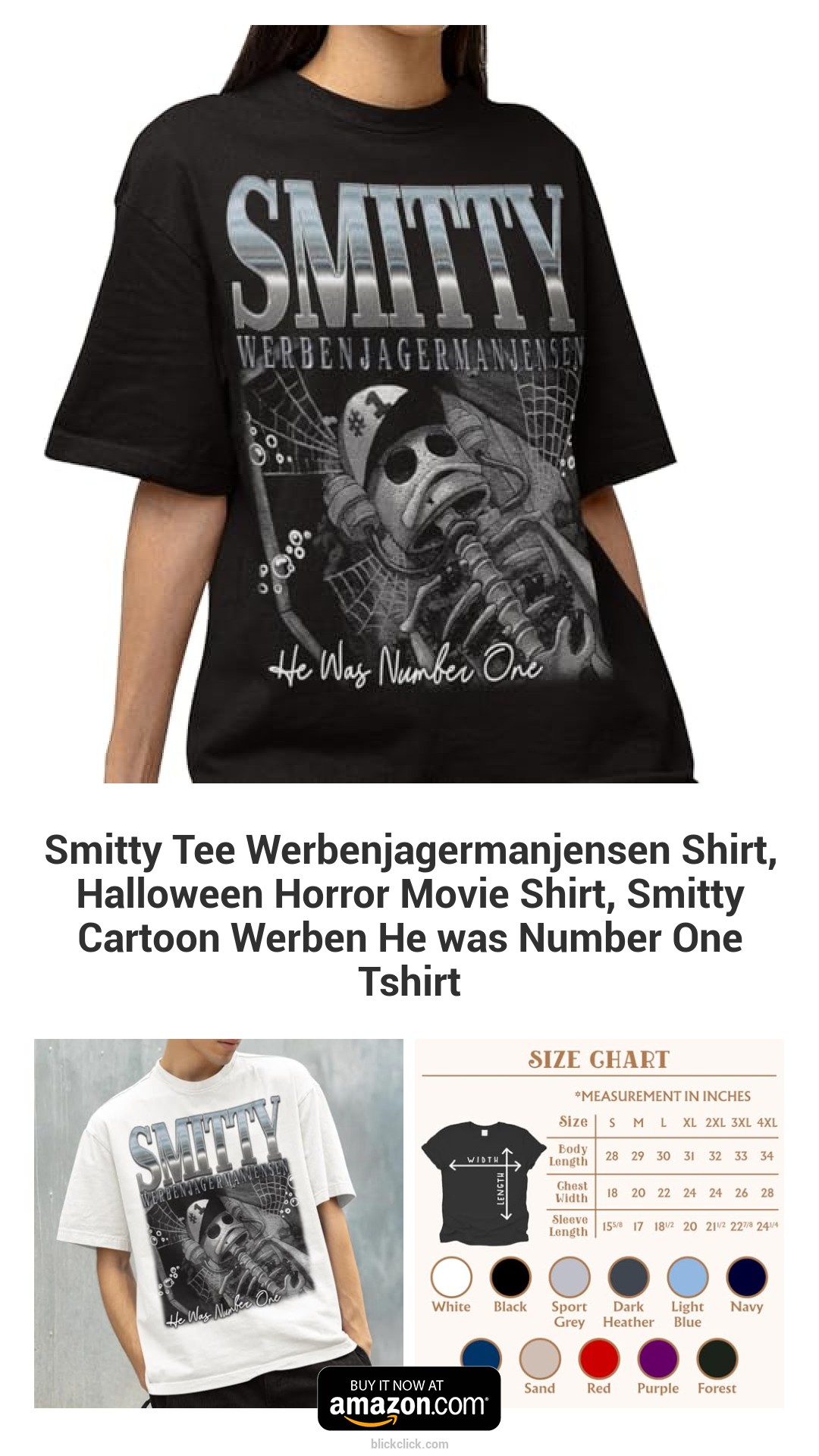 Smitty Tee Werbenjagermanjensen Shirt, Halloween Horror Movie Shirt, Smitty Cartoon Werben He was Number One Tshirt