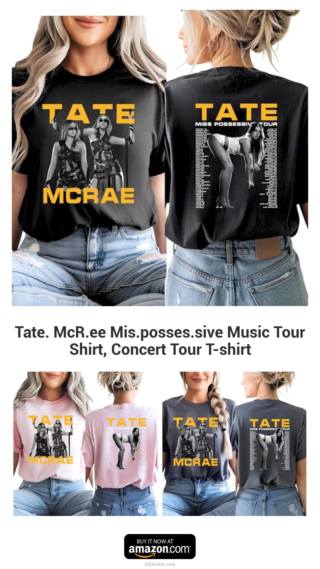 Tate. McR.ee Mis.posses.sive Music Tour Shirt, Concert Tour T-shirt